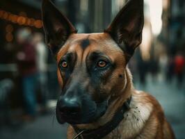 Belgian Malinois dog created with Generative AI technology photo