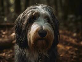 Bearded Collie dog created with Generative AI technology photo