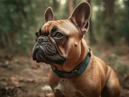 French bulldog created with Generative AI technology photo