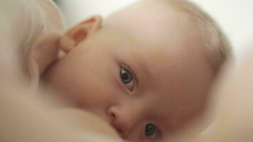 Baby being breastfed by her mother video