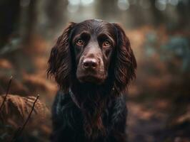 chico spaniel perro creado con generativo ai tecnología foto