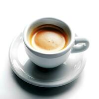 internacional café día disfrutar con un taza de líquido café ai generativo foto