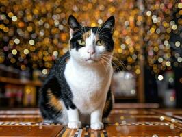 japonés gato retrato cerca arriba creado con generativo ai tecnología foto