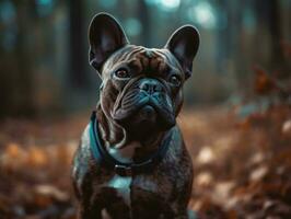 French bulldog created with Generative AI technology photo