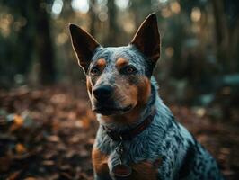 Australian Cattle dog created with Generative AI technology photo