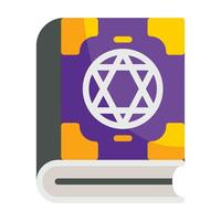 Spell book flat icon vector