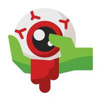 Eyeball flat icon vector