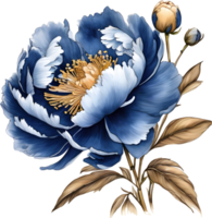 Picture of many peonies Chinese watercolor style. AI-generated. png
