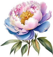 Picture of many peonies Chinese watercolor style. AI-generated. png