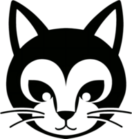 Close-up of cute cat face. AI-Generated png