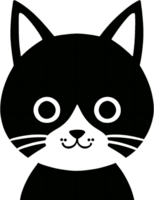 Close-up of cute cat face. AI-Generated png