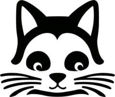 Close-up of cute cat face. AI-Generated png