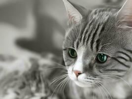 Beautiful American Shorthair Cat - AI Generated photo