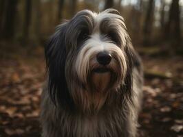 Bearded Collie dog created with Generative AI technology photo