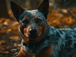 Australian Cattle dog created with Generative AI technology photo