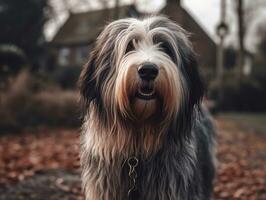 Bearded Collie dog created with Generative AI technology photo