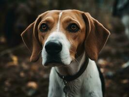 American Foxhound dog created with Generative AI technology photo