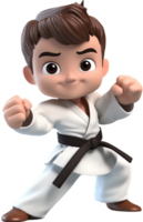 Taekwondo png with AI generated.