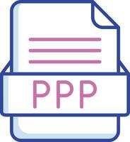 PPP File Format Vector Icon