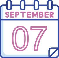 7 September Vector Icon