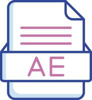 AE File Format Vector Icon