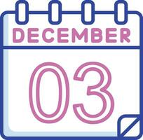 3 December Vector Icon