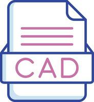 CAD File Format Vector Icon