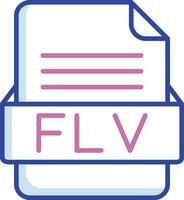 FLV File Format Vector Icon