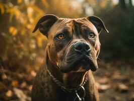 American Staffordshire Terrier dog created with Generative AI technology photo