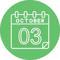 3 October Vector Icon