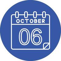 6 October Vector Icon