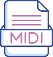 MIDI File Format Vector Icon
