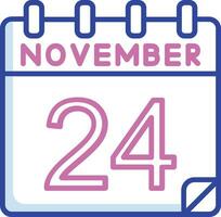 24 noviembre vector icono