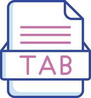 TAB File Format Vector Icon