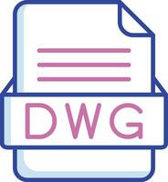 DWG File Format Vector Icon