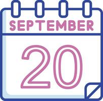 20 September Vector Icon