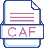 CAF File Format Vector Icon