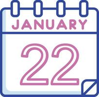 22 January Vector Icon