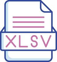 XLSV File Format Vector Icon