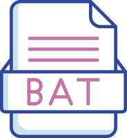 BAT File Format Vector Icon