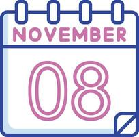 8 November Vector Icon