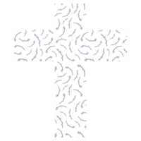 Decorated Easter cross png