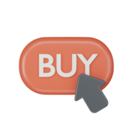 click on buy now button icon 3d render illustration. png