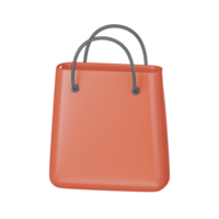 Shopping bag icon 3d render illustration. png