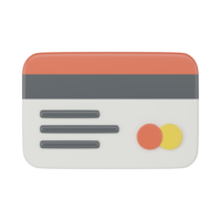 credit card icon 3d render illustration. png