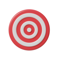 doelwit met darts icoon. 3d geven illustratie. png