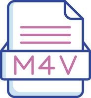 M4V File Format Vector Icon