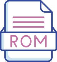 ROM archivo formato vector icono