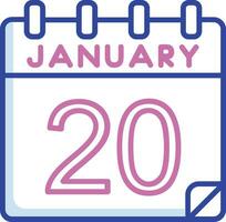 20 January Vector Icon