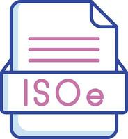 ISOe File Format Vector Icon
